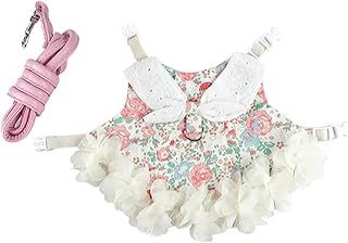 Bunny Harness and Leash,Adjustable Soft Guinea Pig Clothes Pet Rabbit Ferret Harness Costumes for Small Animals Dress - Buy now