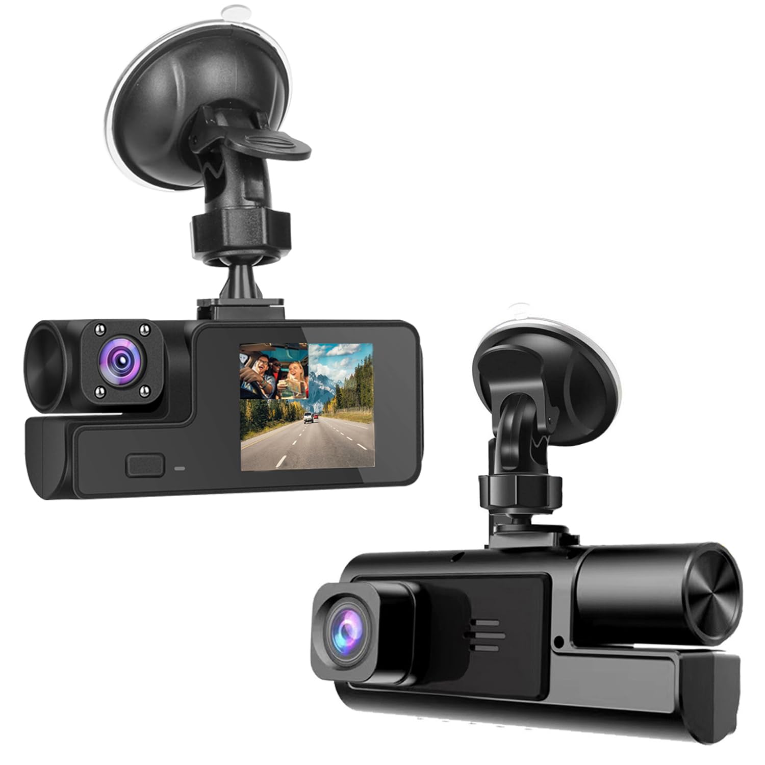 Meiqils dual dash cam front and inside without memory card