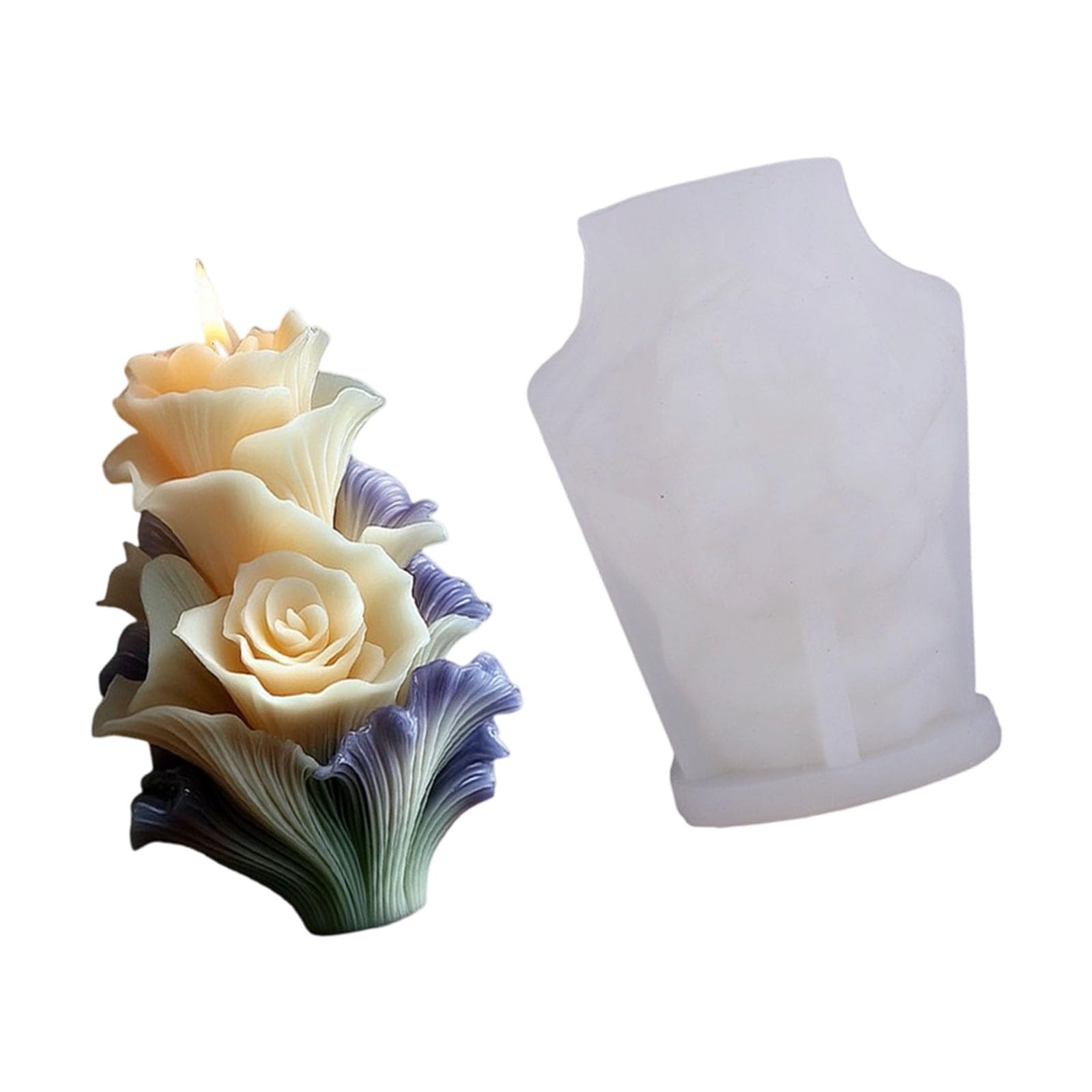 Tsophreniq Artistic Flower Making Mold Silicone for Soaps Creative Gift Multipurpose Use Unique Flower Shaped Gift