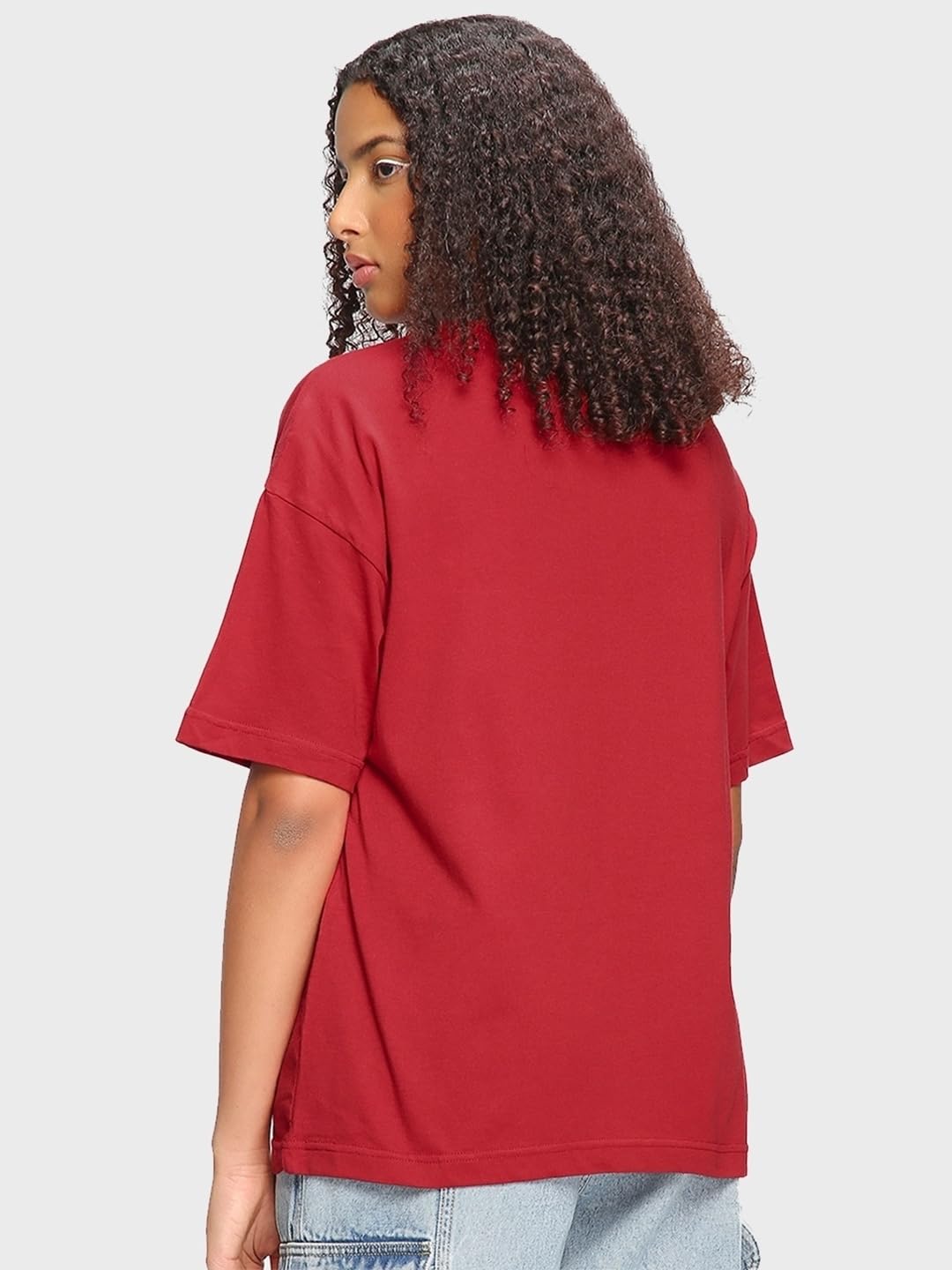 Bewakoof Lot de 2 t-shirts à manches courtes et col rond en pur coton pour femme