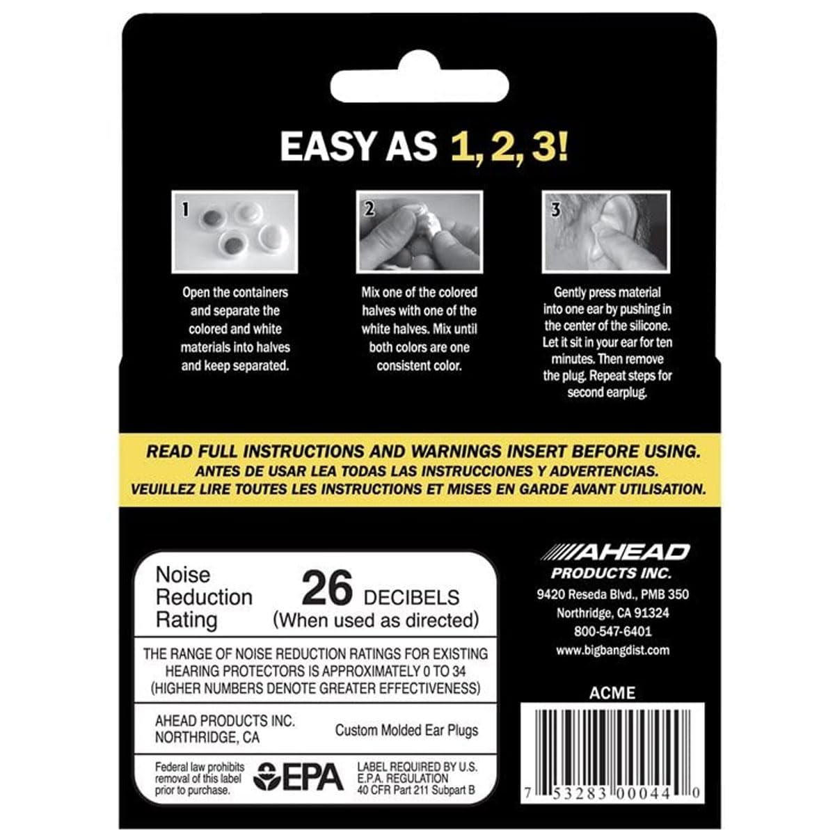Ahead Sticks ACME Custom Molded Earplugs - Ochrona słuchu dla perkusistów