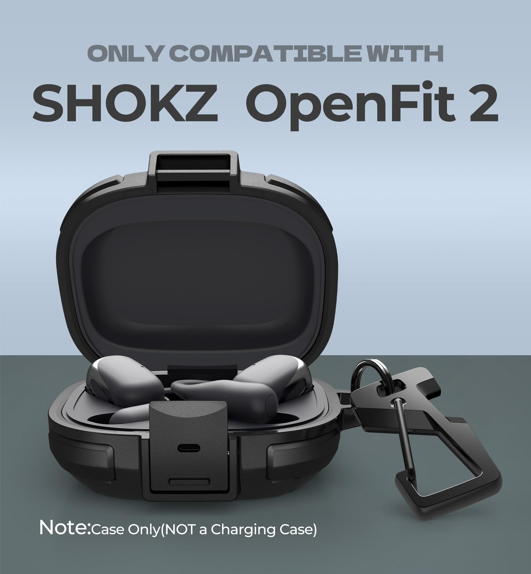 Amazon | Dexnor Shokz OpenFit 2 ケース 落下防止ロック 耐衝撃 堅牢