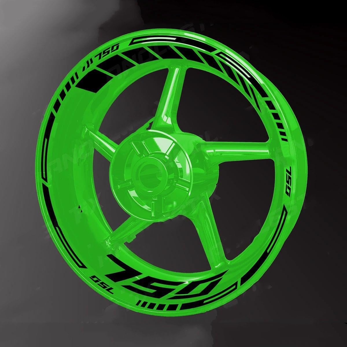 Reflective Motorcycle for Kawasaki for Z750 Wheel Sticker Hub Decal Rim Stripe Tape(Color5)