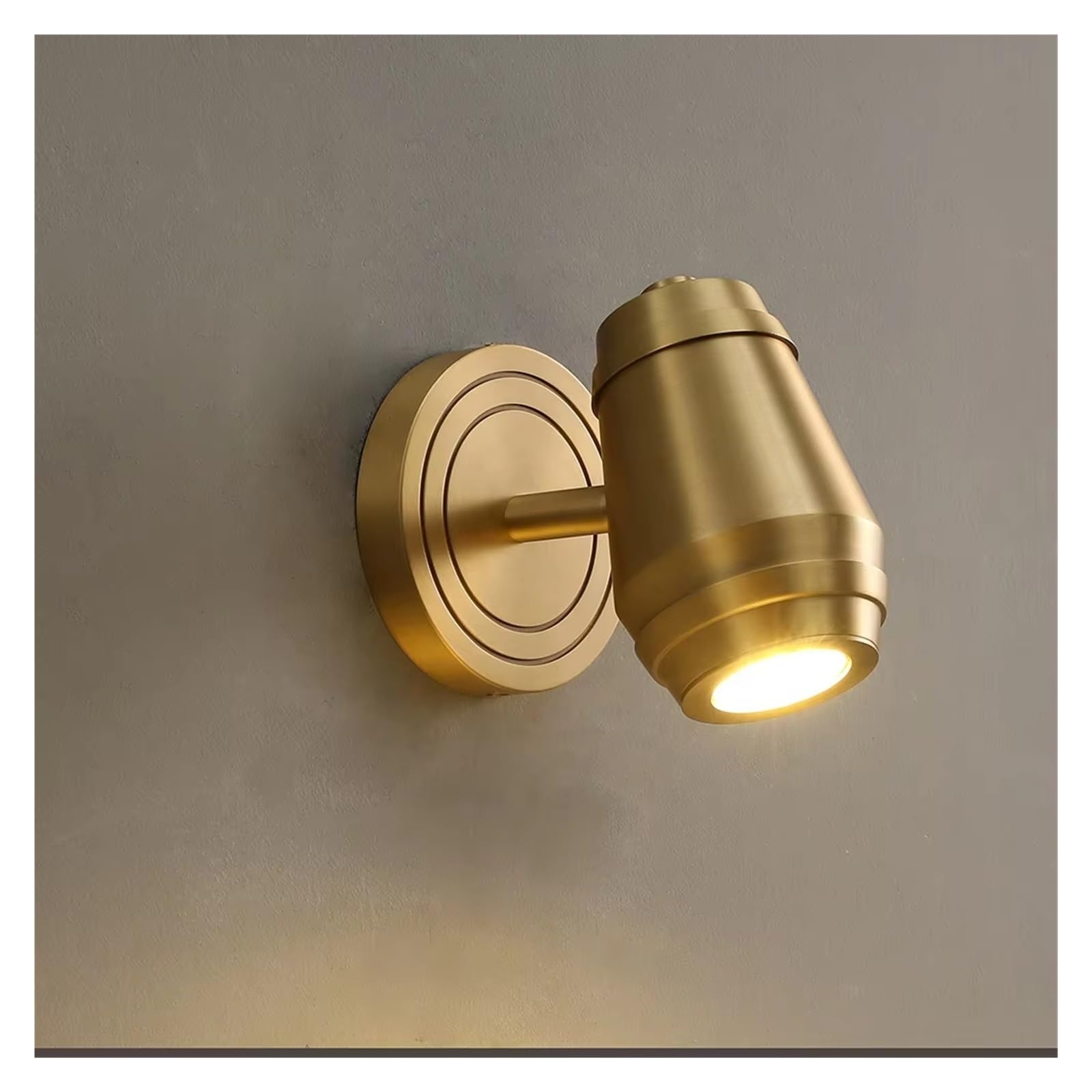 KBUUKYYXouy Wall Sconce Lights Nordic Minimalist Nordic Bedroom Room Brass Gold Bedside Brass Wall Lamp,Cool White-14x12x17cm(Cool White)