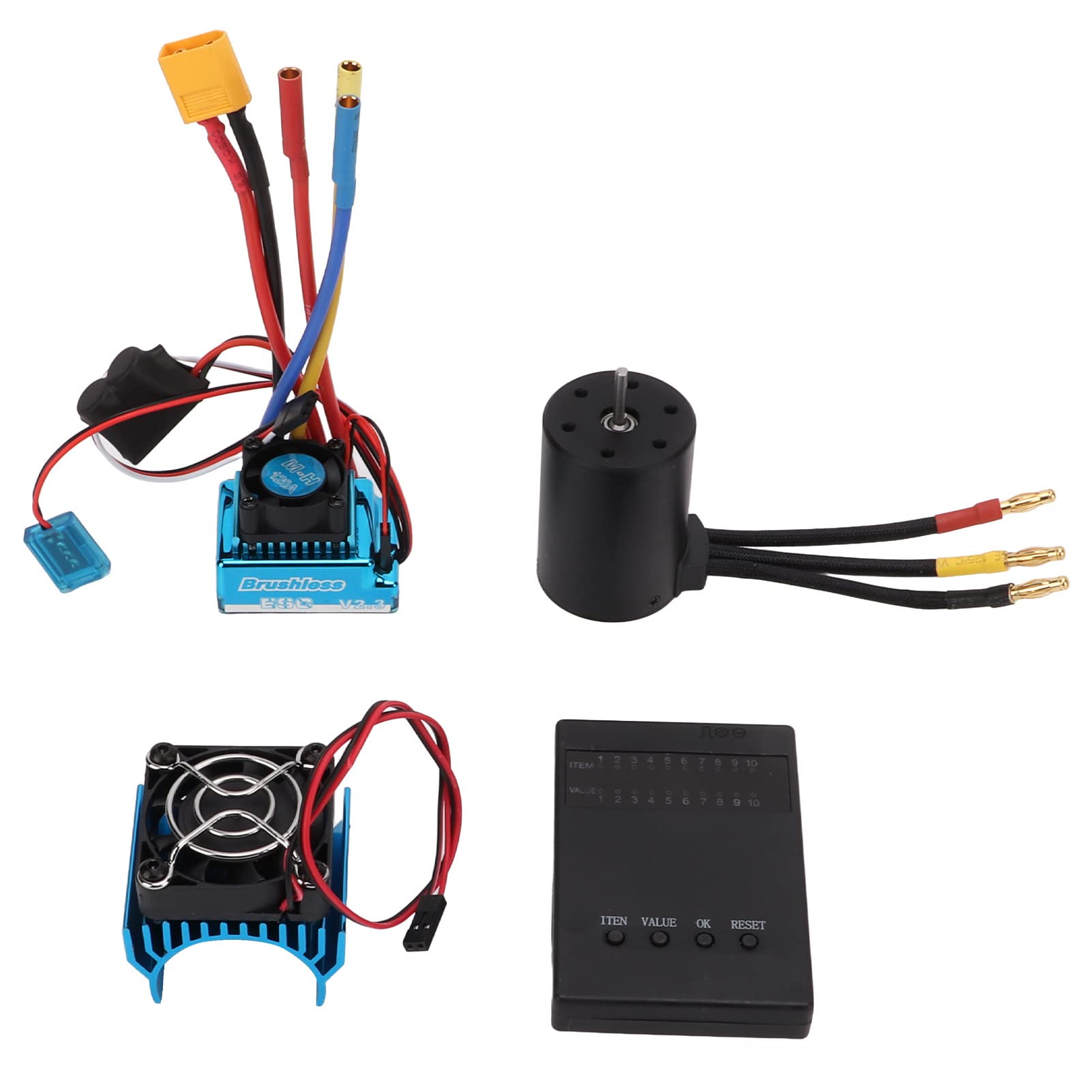 Alomejor Silnik Bezszczotkowy 3650 2300KV z ESC 120A i kartą programującą