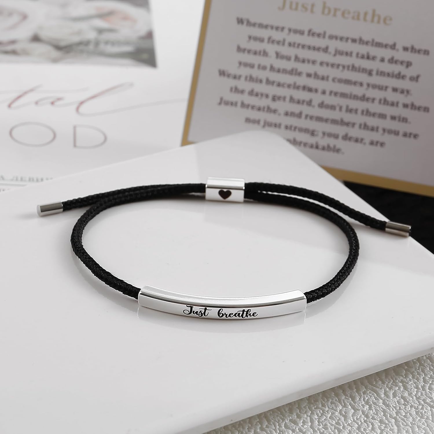 Just Breathe Bracelet for Women,Men-Dont Let The Hard Days Win/Be Kind Bracelets,Make Engraved Bracelets Motivational Tube Bracelet for Women Adjustable Fashion Handmade Jewelry Best Friend Inspirational Gifts - Image 6
