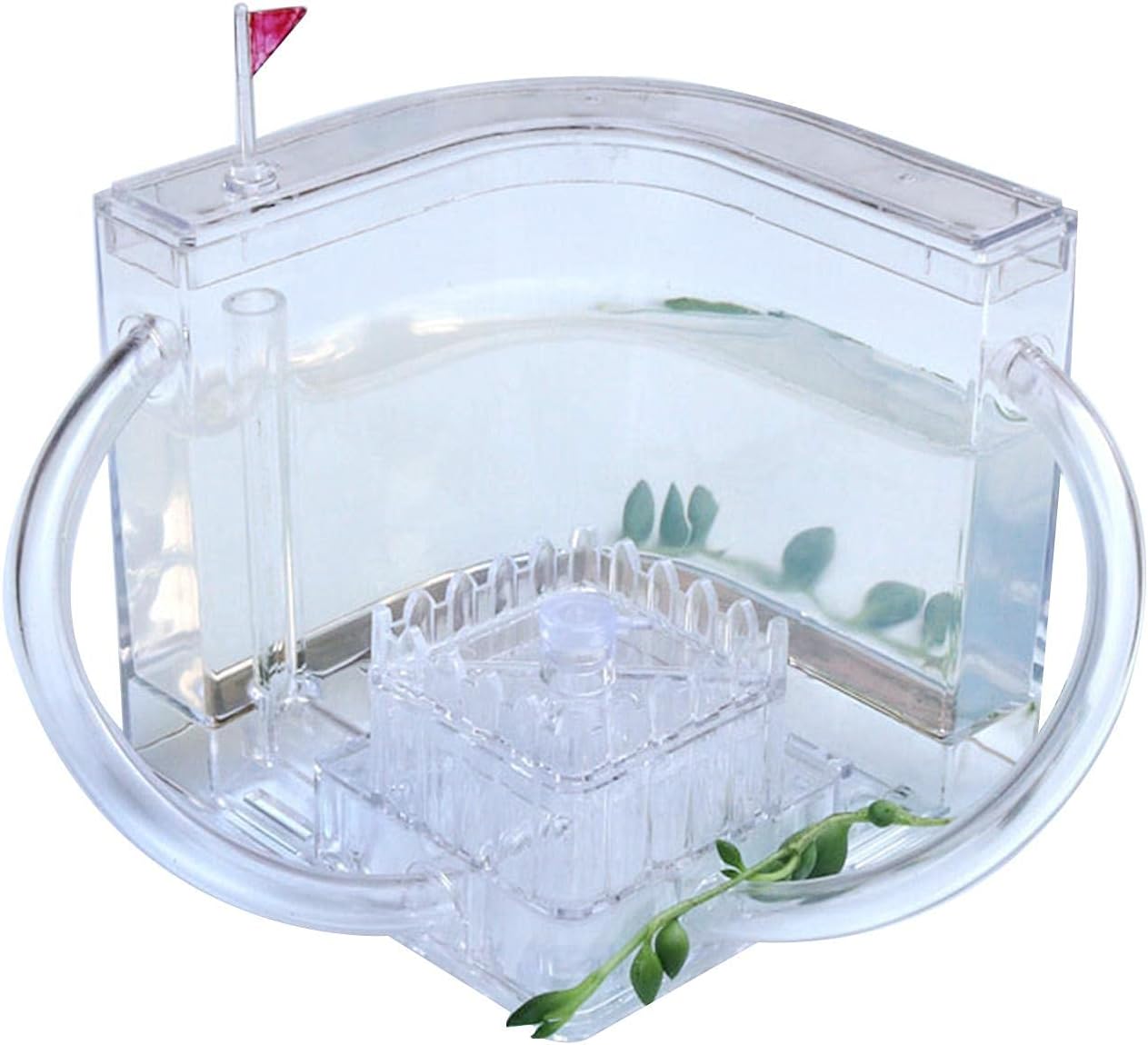 Ant Farm Castle Translucent Gel Ant Breeding Set with Connecting Tubes, Nest Observation Kit, Insect Ecology Box in 3D Maze, Educational & Learning Science Kit Toy for Kids & Adults