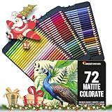 Zenacolor - 72 Matite Colorate con scatola in metallo - 72 Colori a Matita per Disegno - Matite Colorate Professionali per Adulti o Bambini