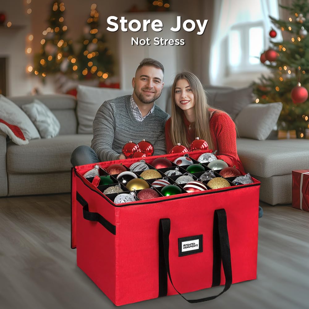 Amazon.co.jp: クリスマスオーナメント保存容器 – ボックス収納 最大96