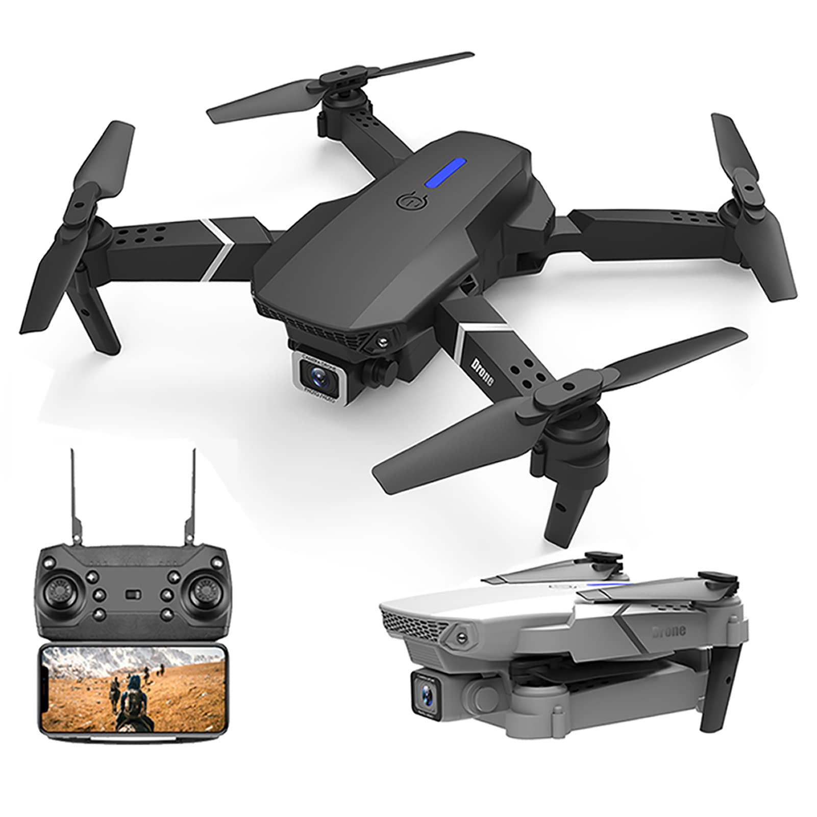 GPS-Außenluftbild-Quadcopter-Fernbedienungsdrohne mit 4K-HD-Kamera, 3-Achsen-EIS, elektronischer Anti-Shake-Gimbal, 360-Grad-Hindernisvermeidung, WiFi, FPV, professionell, faltbar, für den
