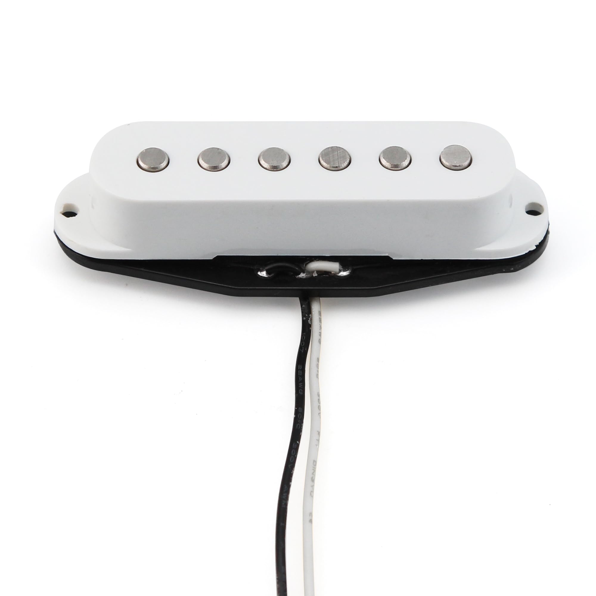 FLEOR Alnico 5 Flat Pole Single Coil Pickup und High Gain Humbucker Set Weiß HSS N+M+B Tonabnehmer für ST Style Gitarre
