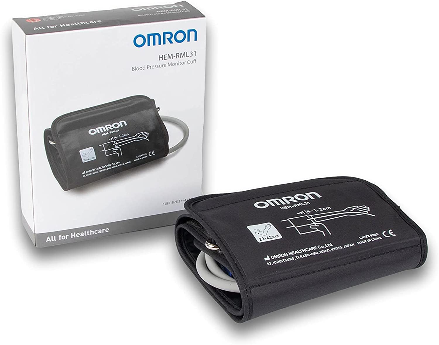 OMRON Brassard Easy – Brassard tensiomètre 22-42 cm pour moniteur de tension et tensiomètre bras