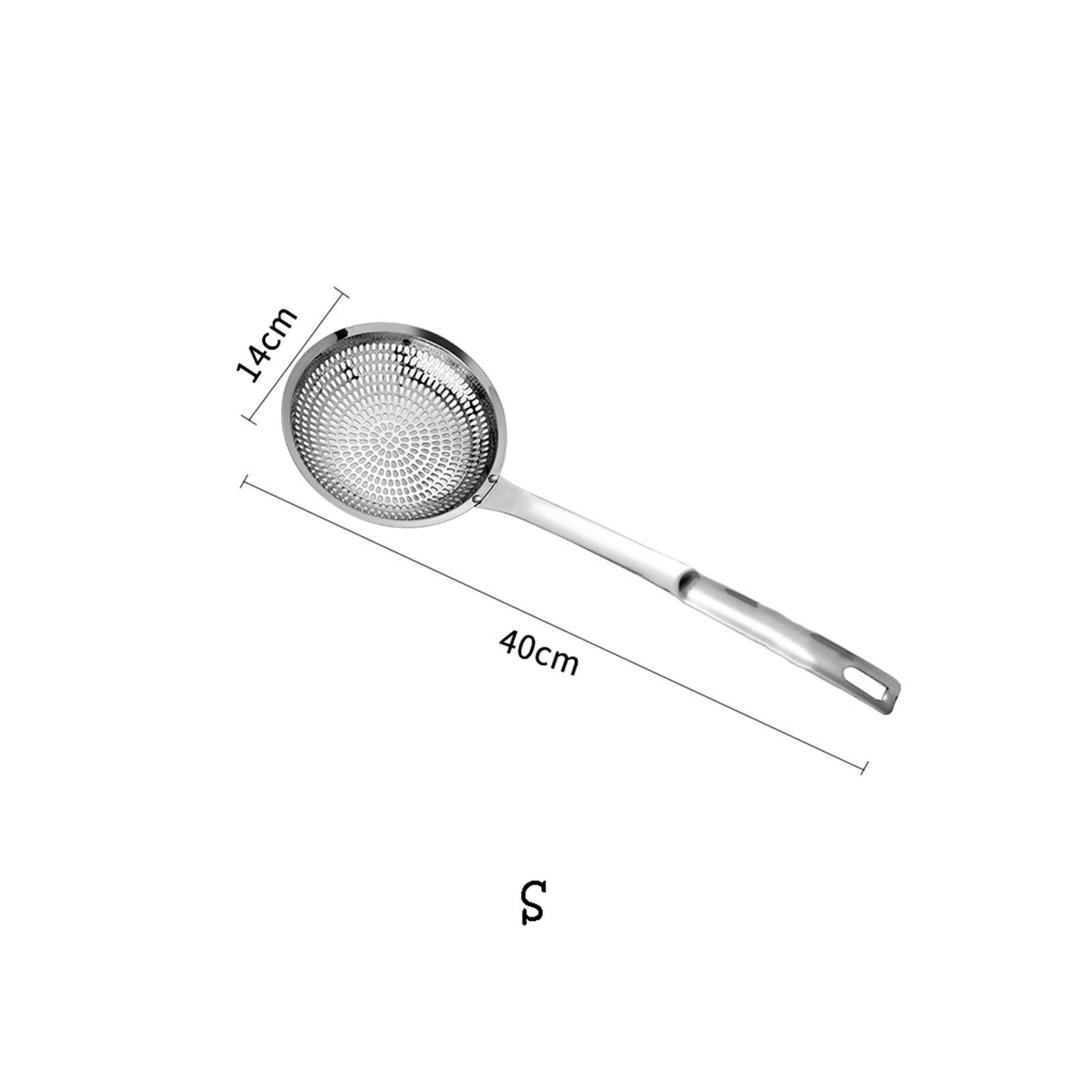 Schaumlöffel Sieb Schöpfkelle Kollegen Premium Fine Edelstahl-Skimmer-Löffel-Mesh-Mesh-Sieb mit bequemen rutschfesten robusten Griffe für die Küche Schaum Abseihlöffel (Size : Small)