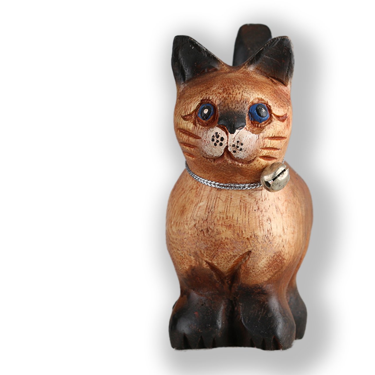 ART-CRAFT HTKA002 Holzkatze in verspielter Pose bemalt 10 cm