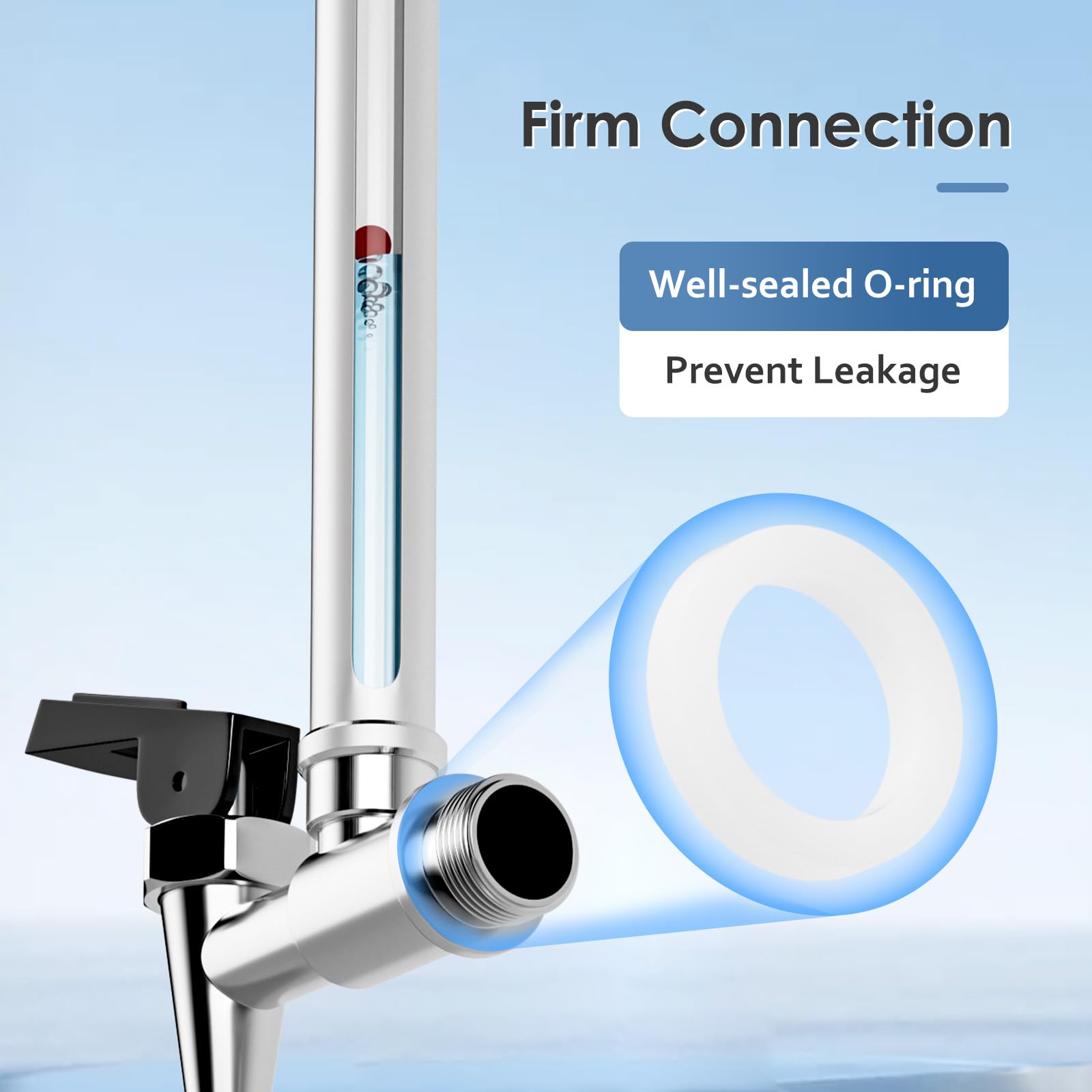 Waterdrop WD-BS10 Sight Glass Spigot – Clear Water Level With Red Floating Ball – Glass