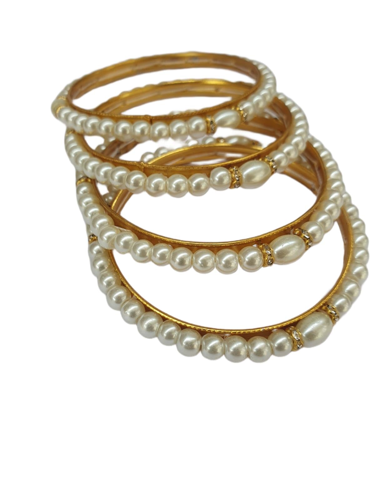MAHEK PEARLS Beautiful and Elegant Pearl Bangles Jewellery Traditional Gold Plated Pearl Studded Bracelet Bangles Set fo 4 for Girls and Women (2.4) (B0C9DQTSFK) Amazon Price History, Amazon Price Tracker