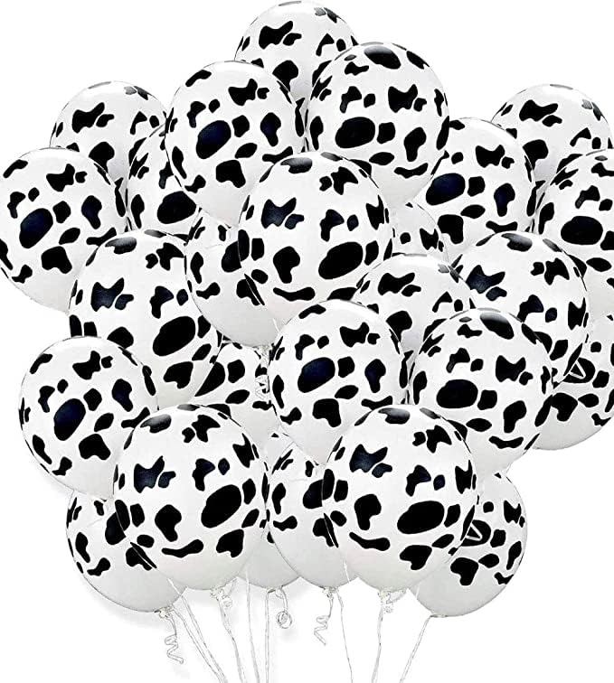 25 PCS Cow Balloons Funny Cow Print Balloons for Cowboy Party Western Cowboy Theme Birthday Party Favor Supplies Decorations