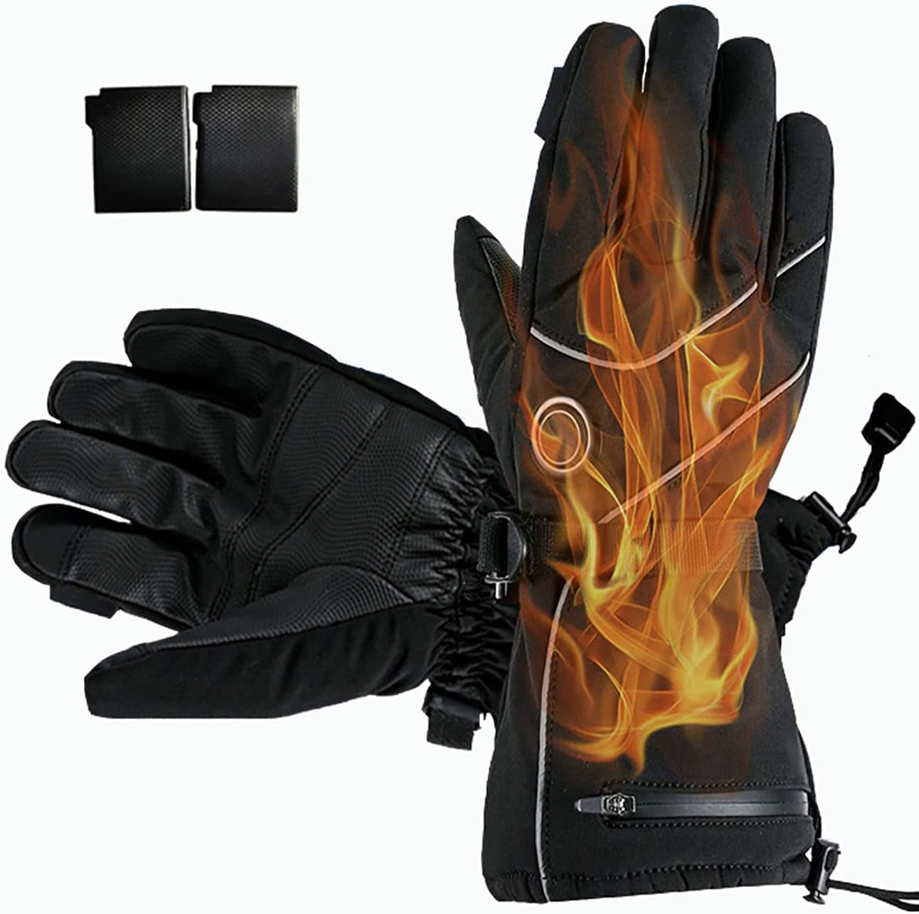 Gants chauffants de moto imperméables écran tactile avec batterie 4000 mAh