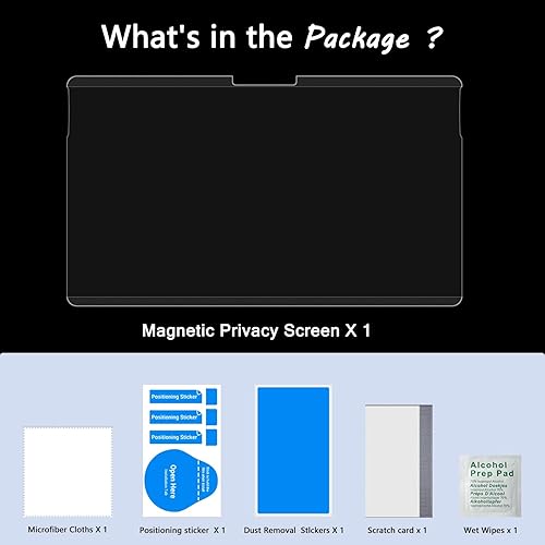 Vista 8 de PYS Pantalla magnética de privacidad para Microsoft Surface Pro 7 Plus, Pro 7, Pro 6, Pro 5, Pro 4, Pro 3 – Protector de pantalla de privacidad