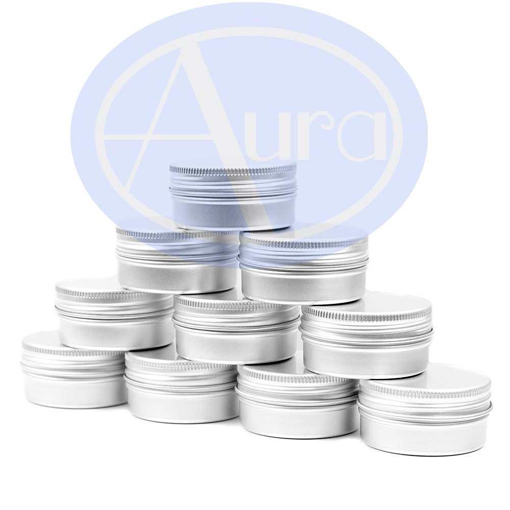 PACK of 25-15ml Aluminium LIP BALM Tins.