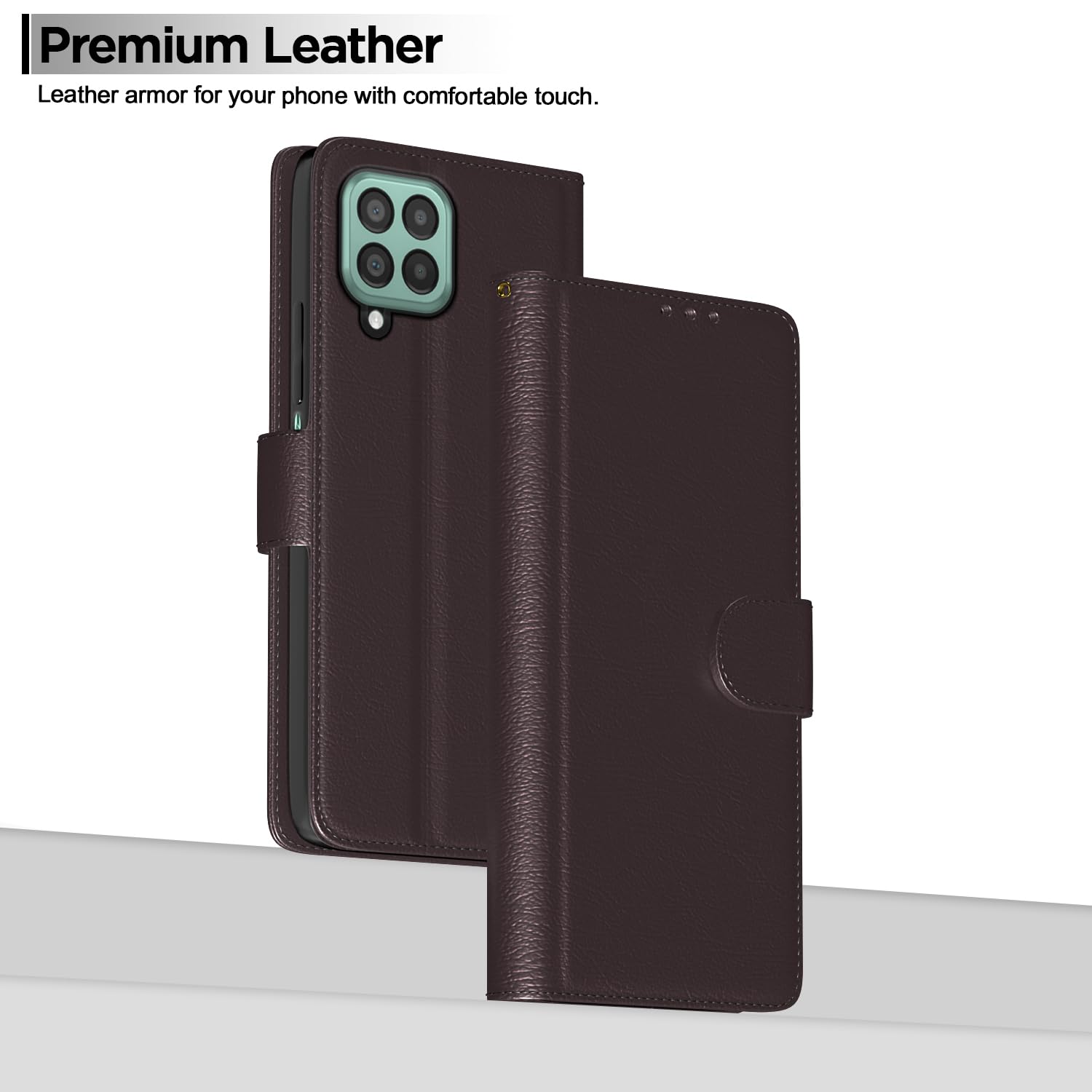 Samsung Galaxy M33 5G Flip Cover - Leather & Protection -7 Samsung Galaxy M33 5G Flip Cover - Leather & Protection -7