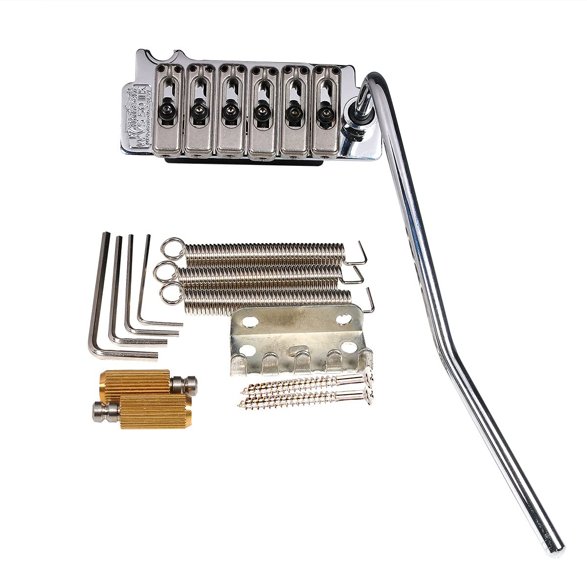 Wilkinson WVS50IIK 52.5mm 2-Point Steel Saddles Tremolo Bridge with Full Steel Block for USA/Mexico/