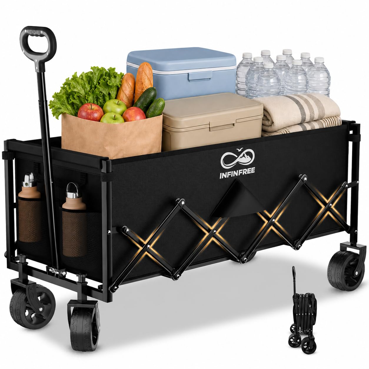 Photo 1 of INFINFREE Foldable Wagon - Black
