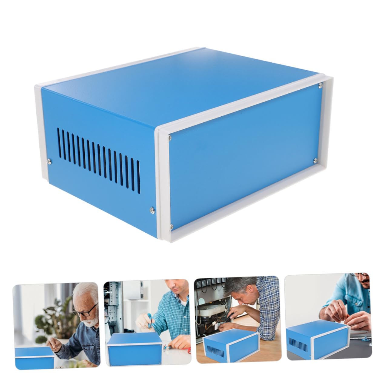 Caja de Conexiones Metálica para Proyectos, Caja de Cerramientos Metálicos Empotrada, Carcasa Electrónica 120x320x268 Mm, Resistente y Duradera, Uso Industrial y Eléctrico, 1 Unidad