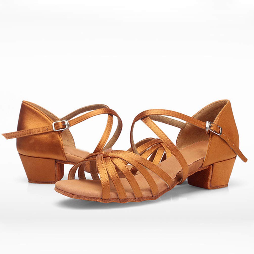 Mujer Zapatos de Baile Latino Salón de Tacón Niña Zapatos de Entrenamiento Sandalias de Baile Salsa