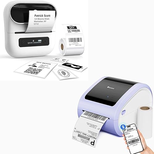 Phomemo Máquina de etiquetas M220, impresora de etiquetas de envío Bluetooth D520BT, compatible con teléfonos y portátiles Android e iOS