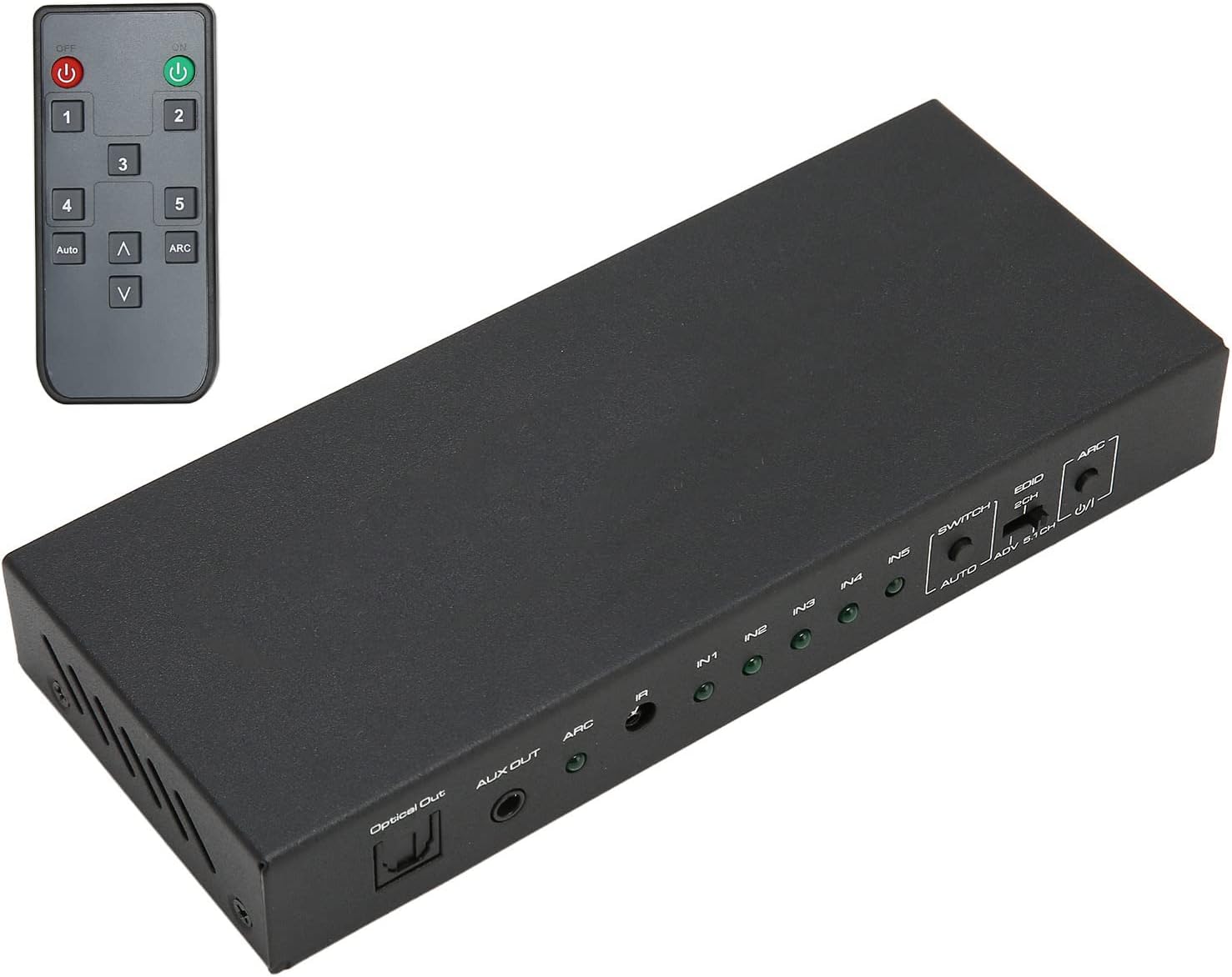 Chave Extratora de áudio, Saída de Fibra óptica de 18 Gbps 600 MHz 5