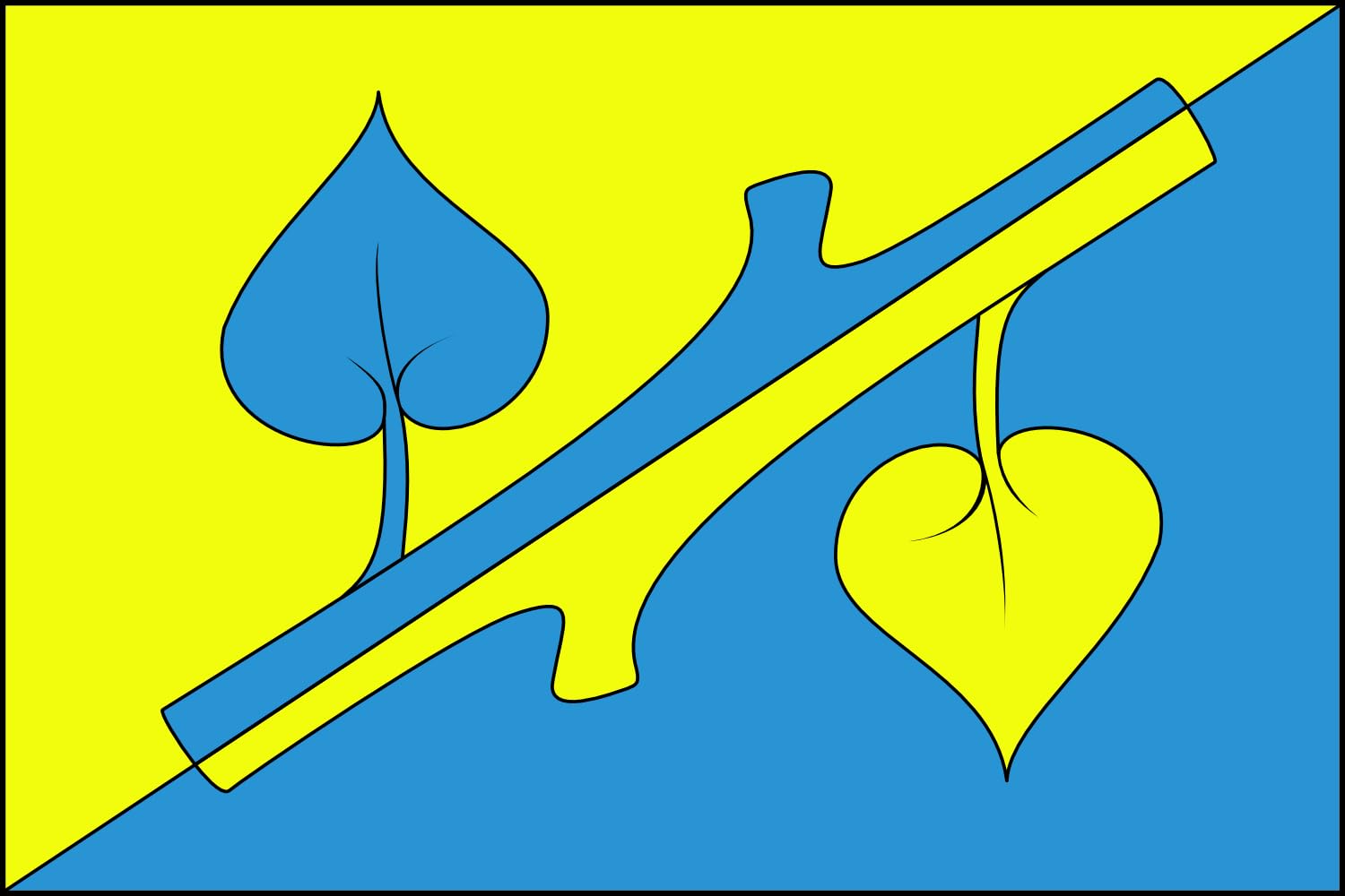 Drapeau Large Hnojník anti-décoloration pour mât exposé aux vents forts