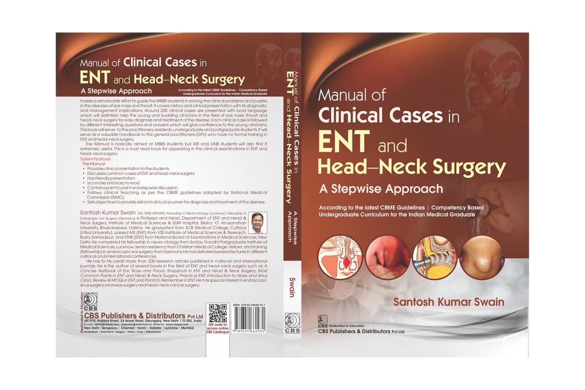 Manual Of Clinical Cases In Ent And Head Neck Surgery A Stepwise Approach (Pb 2022) 1