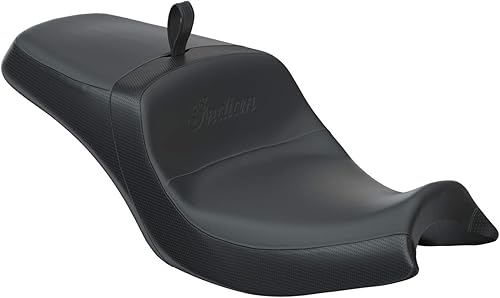 Indian Motorcycle Asiento de sindicato de alcance extendido, color negro