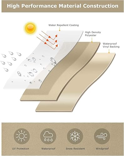 Miniatura 4 de SunPatio Paquete de 2 fundas para sillas de exterior, resistentes e impermeables, para sillas de asiento profundo, protección para todo tipo de