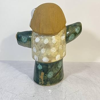 作家　陶芸　土人形　人形　置物 超お得 常滑焼 井上ひろじ 土人形 陶器人形 焼き物 陶芸 美品