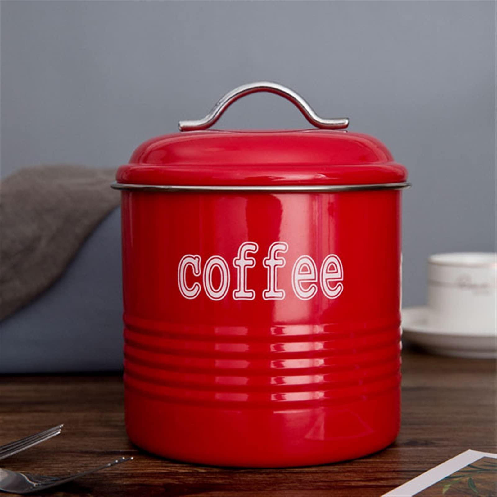 Toddmomy 4個 コーヒー豆缶 金属製収納キャニスター オフィス用