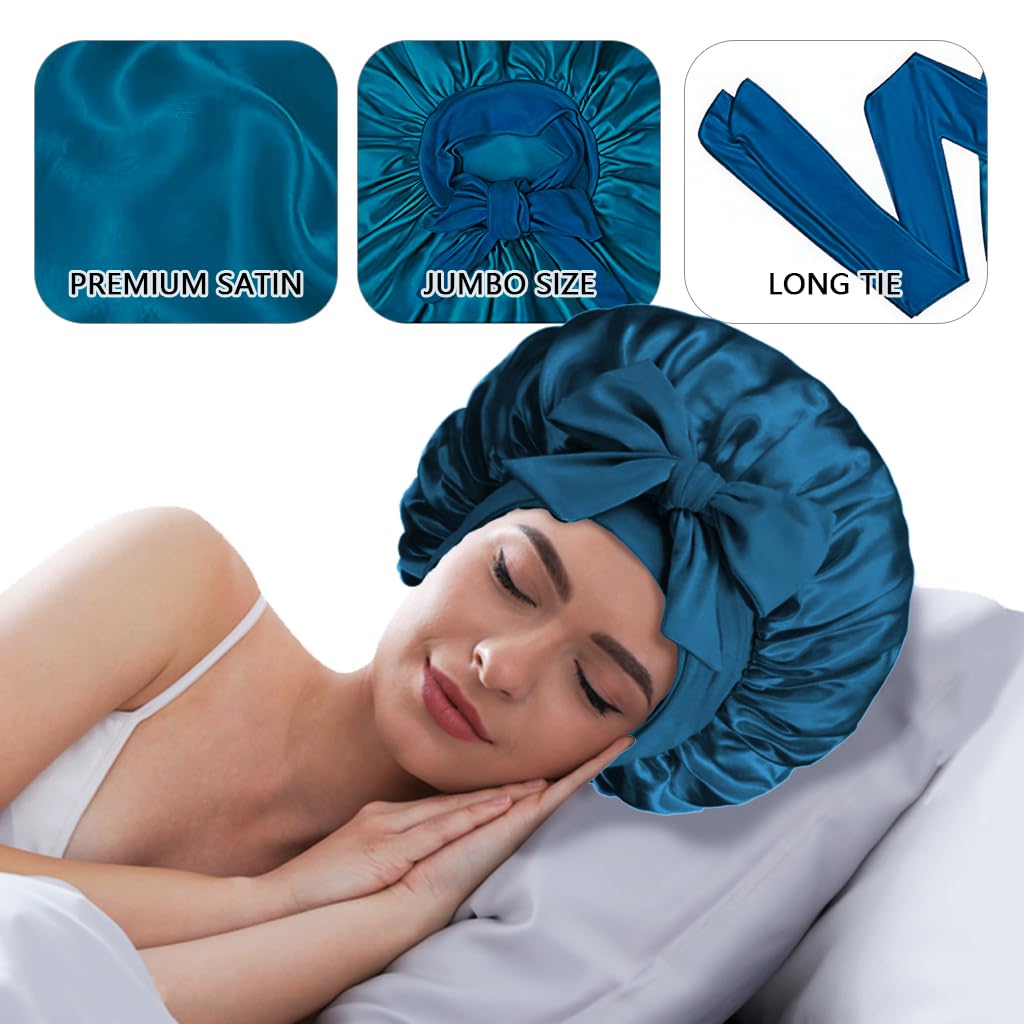 Satin Hair Bonnet for Women Sleeping - Image 3