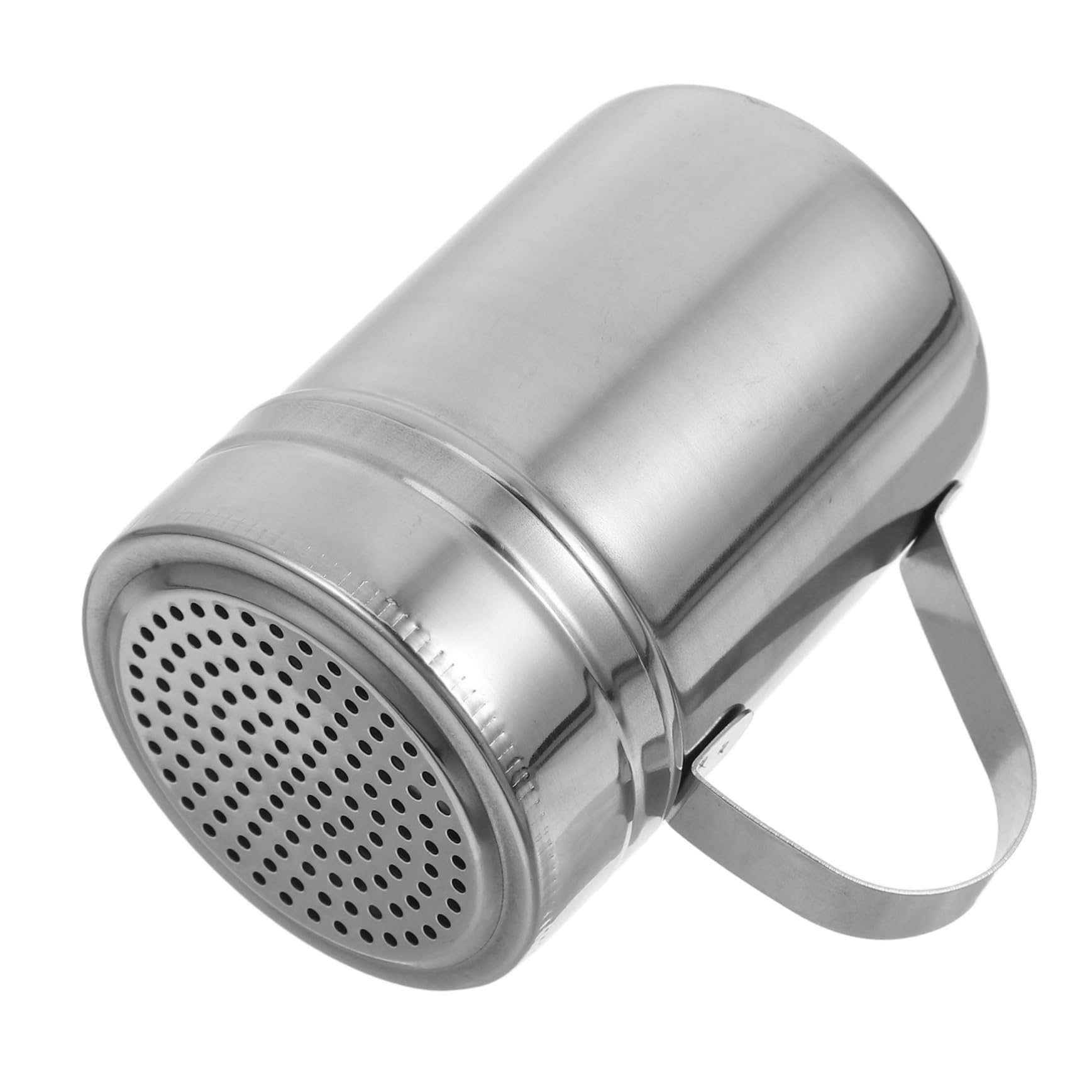 NAMOARLY Stainless Steel Flour Coating Shaker Container Baking Flour Sifter Powder Duster Handle for Baking Cooking Dusting Sugar Cocoa Spice