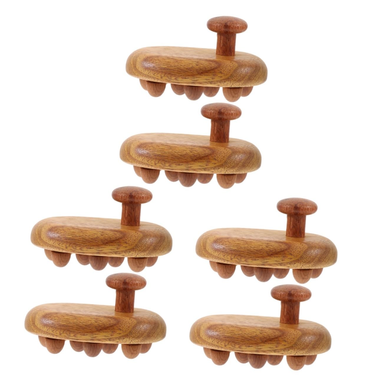3 Set Spazzola Per Massaggio Sandalo Massaggiatore Per Cuoio Capelluto Spazzola Per Doccia Fasciale Per Strumento Per Massaggio Del Cuoio 2 pezzi * 3