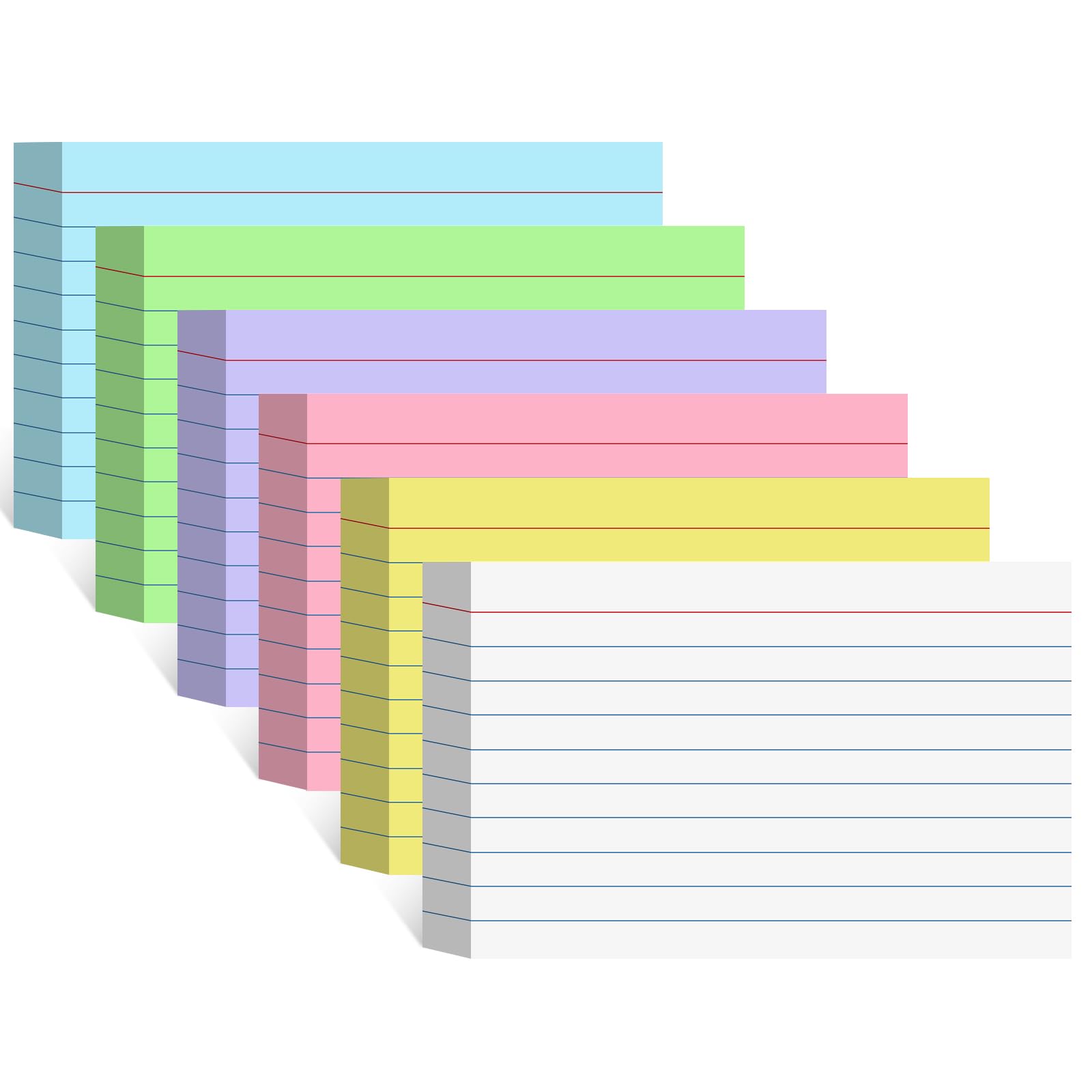 240 tarjetas de índice de colores de 3 x 5 pulgadas, tarjetas flash de peso pesado, tarjetas de notas para estudio, escuela, universidad, suministros de oficina