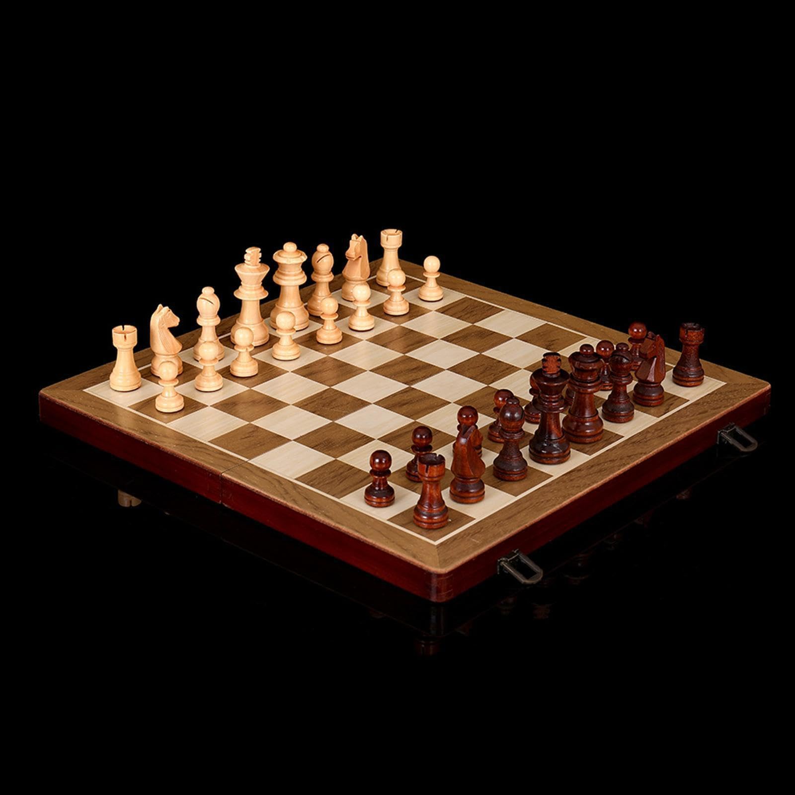 Jeu de société de Dames d'échecs, Ensemble Complet Inclus pour débutants et Joueurs expérimentés, pièces de stratégie engageantes, Jeux de