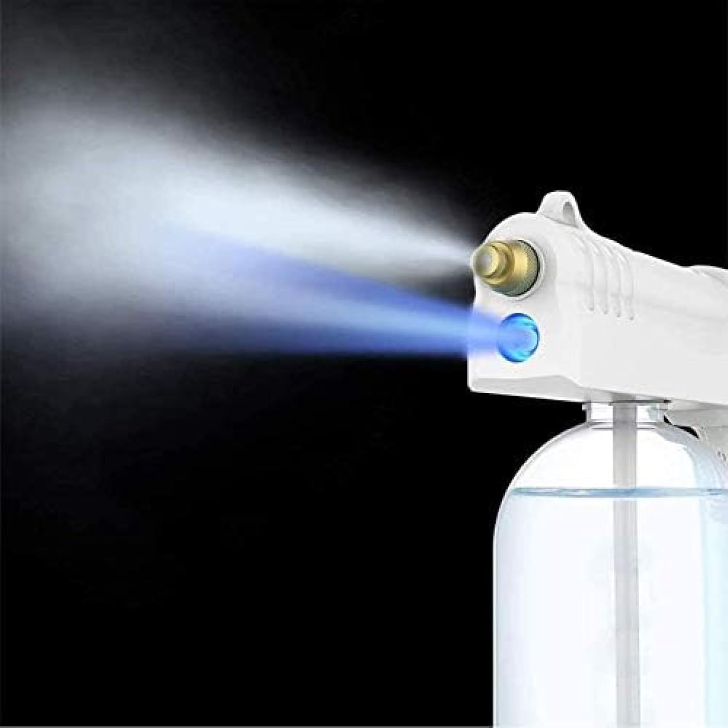Fogger Machine with 4 Nozzles, 500ml Rechargeable Battery Fogger, Blue Light Nano Steam Gun, Portable Fogging Machine for Home, School, Car,Hilarious123