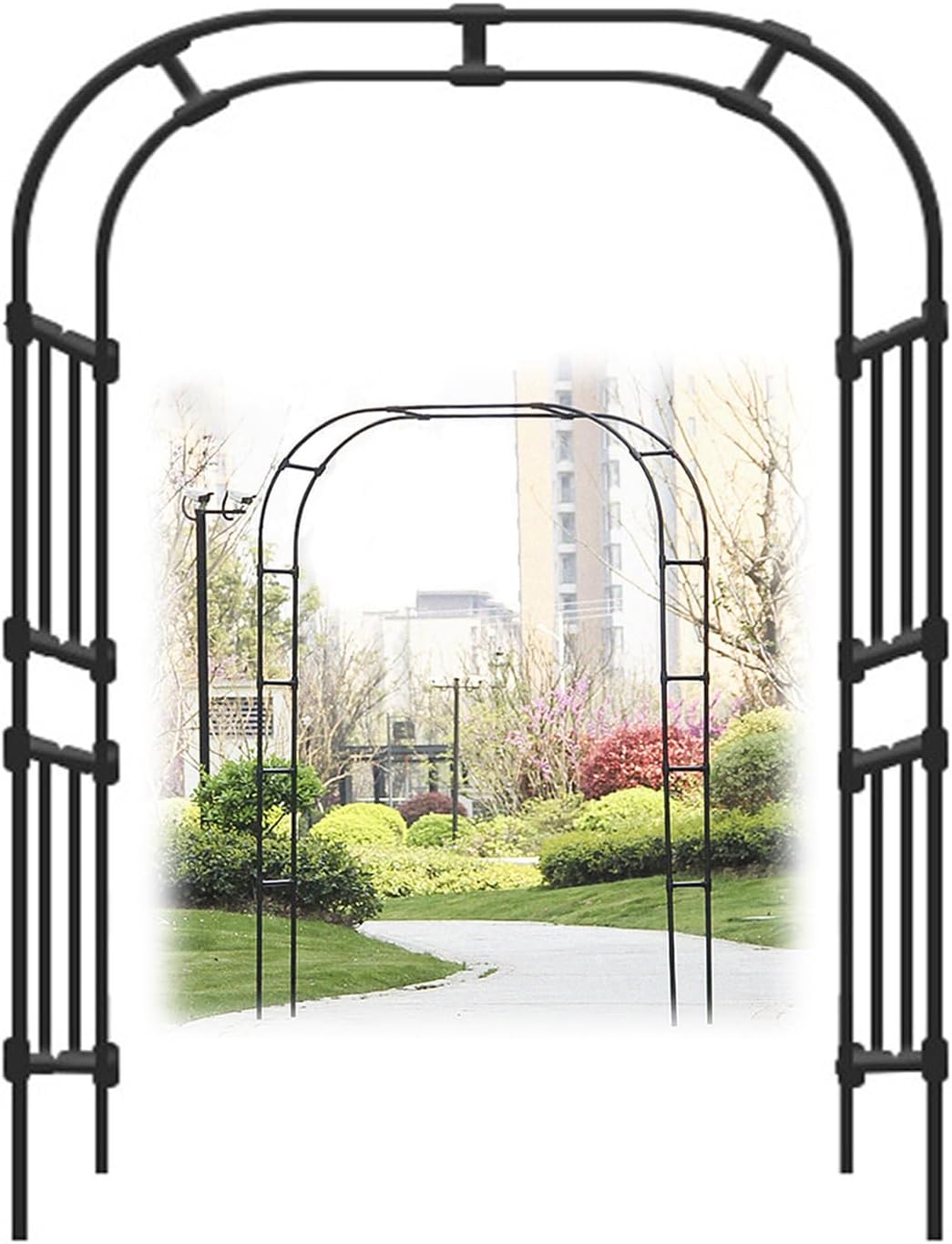 Metal Garden Arch Trellis, Rose Arches Arbor Plants Stand, Pergola Arbor for Climbing Plants, Metal Arch for Wedding Party Garden Decoration