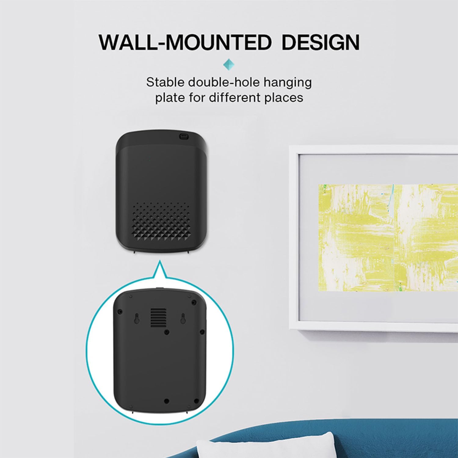 Diffusore di Profumo Smart, Macchina senza Acqua 400 ml con App | Copertura di 500–1000 m³, 5 Fasce Orarie, Meno di 38 dB e Uso a Parete o da Tavolo per Casa, Uffici e Hotel(black)