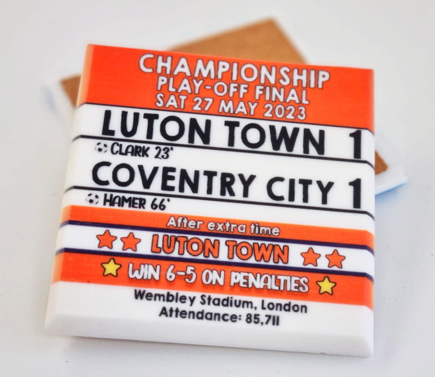 2023 Championship play-off final, Luton 1 v 1 Coventry, Hatters Promoted, Luton Marble coaster