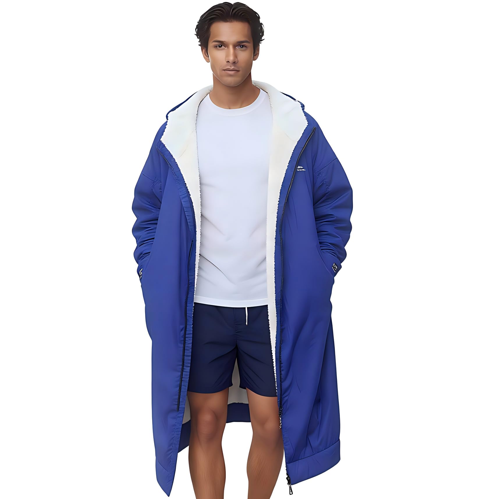 Catalonia Classy Waterproof Changing Robe for Adult, Windproof Dry Swimming Robes for Men Women, Waterproof Poncho Coat for Watersports Swimming Surfing