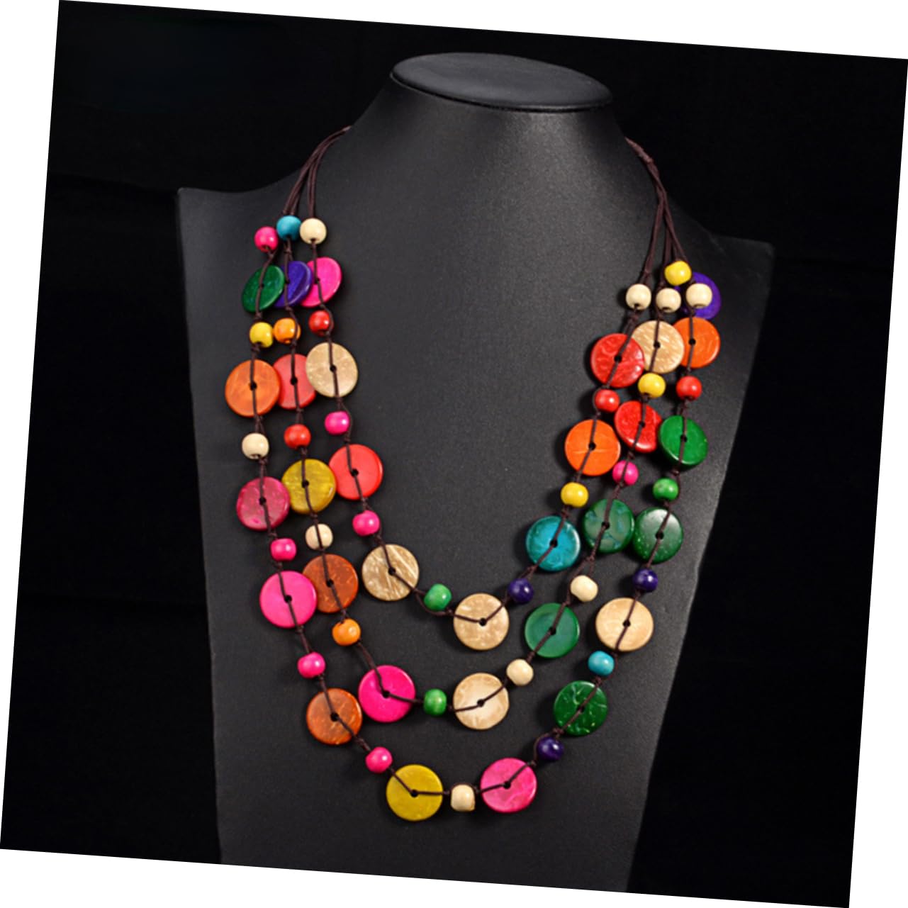VALICLUD collana di legno per le donne collana colorata per le donne collana per le donne collane collanina colorate collana africana per le donne collana di dichiarazione per le donne