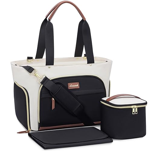 LOVEVOOK Bolsa para extractor de leche, juego de 3 piezas, bolsa de trabajo para mamá que amamanta con bolsillo para laptop de 15 pulgadas, bolsa