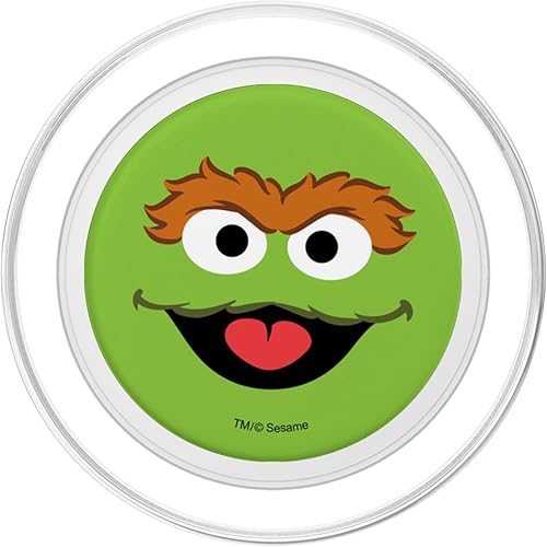 Miniatura 8 de Sesame Street Oscar the Grouch Face PopSockets PopGrip intercambiable